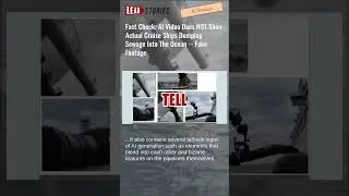 Fact Check: AI Video Does NOT Show Actual Cruise Ships Dumping Sewage Into The Ocean -- Fake Footage