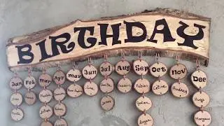 Fabrication d'un calendrier d'anniversaire style nature en bouleau