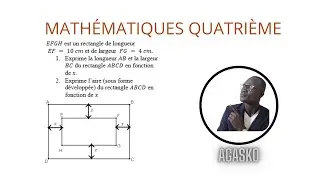 Exprime les dimensions et l&rsquo;aire d&rsquo;un rectangle en fonction de x ( Coll&egrave;ge - Lyc&eacute;e )