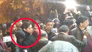 Deepika Padukone and Kanhaiya Kumar at JNU campus on Tuesday