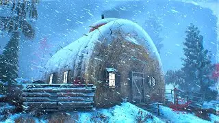 BRUTAL ARCTIC WINTER at Night with EXTREME COLD & snowstorms for sleeping. White noise, insomnia