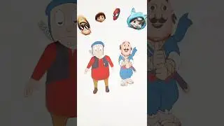 Motu &hearts;️ ninja hattori face exchange😂😂 #shorts #art #littlesingham #drawing #mrbean