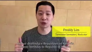 Taiwanese lawmaker Freddy Lim congratulate Kosovo 10th Independence Anniversary