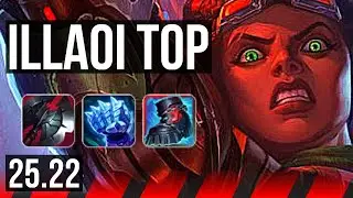 ILLAOI vs TEEMO (TOP) | 7 solo kills, 1300+ games, Dominating | EUW Master | 25.22