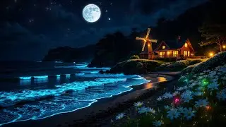 Healing Ocean Waves & Piano Music For Deep Sleep - Relaxing Sounds To Relieve Stress - Calm The Mind