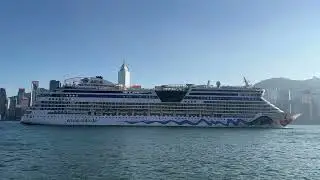 AIDA Cruise ship sailing on the ocean in Hong Kong🇭🇰🛳️🌊 || #aidacruises #travelling #view #yt #like 