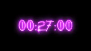 Purple vampire neon timer 27 minutes (stopwatch)