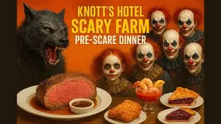 Kolacja przed strachem w hotelu Knott&rsquo;s Scary Farm! Przerażające klauny i przepyszna uczta z antr...