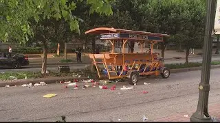 15 people hurt when 'pedal pub' overturns in Midtown Atlanta