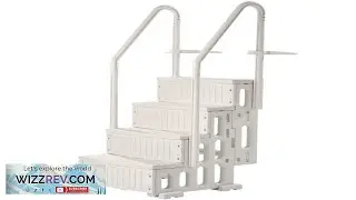 VEVOR Swimming Pool Ladder 4 Step Double Handrails Stairs with Non slip Heavy Duty