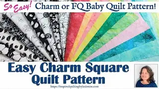 Easy Charm Square Quilting Pattern-Batik Fat Quarter Quilt Pattern-Fat Quarters Stash Buster-Batiks