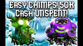 Glacial Path CHIMPS MADE EASY! Only 7 Towers and 50K UNSPENT! Update 40.0 (Bloons TD6)