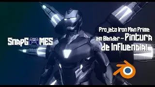 Projeto Iron Man Prime em Blender - Pintura de influ&ecirc;ncia - SnapGames!