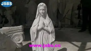 JSBS Top Selling Small White Marble Religious Virgin Mary Statue Sculpture