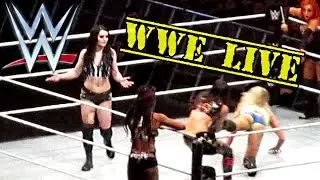 WWE Live Dublin - Becky Lynch & Charlotte vs Brie Bella & Alicia Fox , Paige as Special Referee