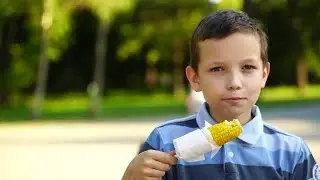 Eating Corn Stock Video