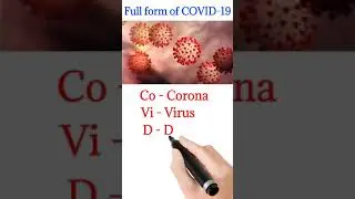 Full form of COVID-19 || covid-19 ka ful form #shorts