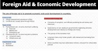 Foreign Aid and Economic Development