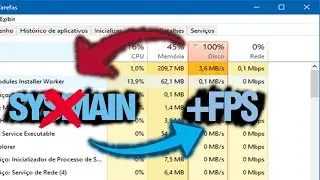 COMO GANHAR MAIS FPS - Sysmain, Superfetch (100% de disco, RESOLVIDO) - 2021