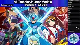 Mega Man X Legacy Collection 1 - All Hunter Medals/Trophies in under 6 Hours
