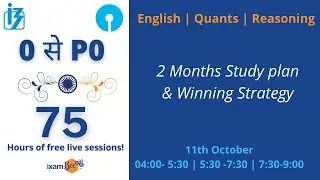 SBI PO 2021 | IBPS PO 2021 | 75 Hours Live Classes | Day 1 |  #ZerosePO