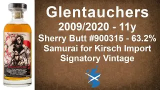 Glentauchers 2009 Samurai for Kirsch Import Sherry Butt #900315 Single Malt Review by WhiskyJason