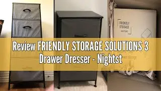 Review FRIENDLY STORAGE SOLUTIONS 3 Drawer Dresser - Nightstand with Drawers - Small Dresser Chest o