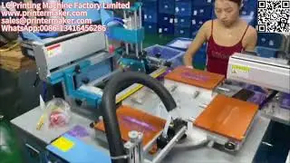 Ruler Automatic LED UV Screen Printing Machine with Turntable Four station  #Screen Printing Machine