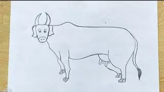 How to draw cow 🐮|| beautiful cow with pencil||pencil drawing||#pencildrawing #cow 