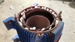 How to rewind motor isplan 4 parallels connection 4 poles motor