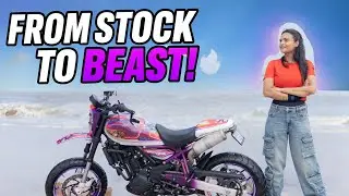 India's First Modified Guerrilla 450 Build That Will BLOW Your Mind😱 | RiderGirl Vishakha🇮🇳