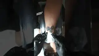 realistic dumb bell tattoo, call or dm to book #best #tattooartist #tattoo #gym #art #youtubeshorts