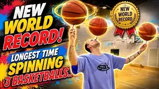 LONGEST TIME SPINNING 3 BASKETBALLS | NEW WORLD RECORD