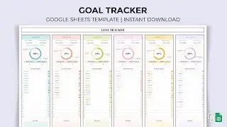 Simple Goal Tracker -  Google Sheets Template