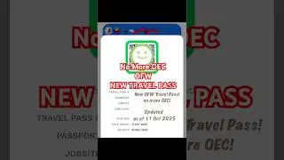 New OFW TRAVEL PASS - No More OEC
