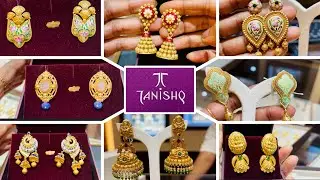 Tanishq Party wear earrings design with price | tanishq gold earrings design  #tanishq #viralvideo 