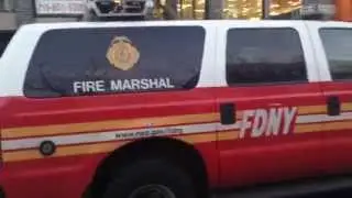 RARE Catch of FDNY Fire Marshal Car On Scene of a 5 Alarm Fire