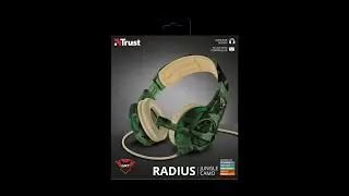 Распаковка гарнитуры Trust Radius GXT 310C для ПК/Ноутбуков/XB1/XSX/PS4/PS5/SWITCH/Смартфонов.