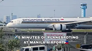 ✈️5 MINUTES OF PLANESPOTTING at MANILA🇵🇭 | Spotting at Shell C5.