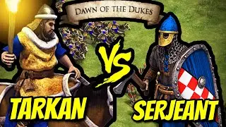 158 Elite Tarkans vs 200 Elite Serjeants (Total Resources) | AoE II: Definitive Edition