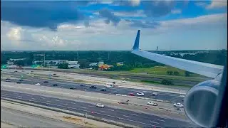 Delta Airlines Boeing 737 Landing Window Seat View