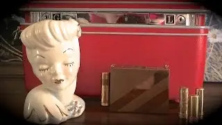 Vintage Lady Head Vases & Retro Makeup Cases