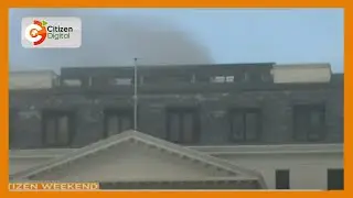 Firefighters battling a major blaze in South Africa&rsquo;s parliament building