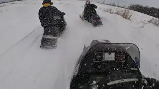 Snowmobile racing crash clip with slow motion 1/31/21