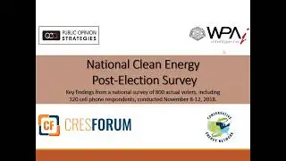 WEBINAR: Survey Review - Midterm Voters Want Action on Clean Energy Policy