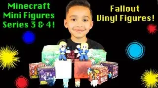 MINECRAFT Mini Figures Series 3 & 4 + FALLOUT Vinyl Figures