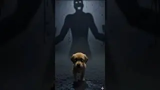 Whose shadow is this?😨 #dog #shorts #heystorys #ai #aivideo #animation #animals #cartoon #monster