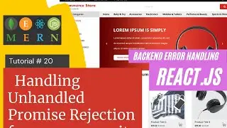 React js Tutorial # 20| Handling Unhandled Promise Rejection Api for ecommerce site