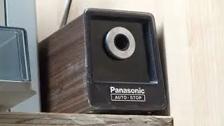 Add Vintage Panasonic Electric Pencil Sharpener to Garage Desk Setup