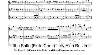 Alan Bullard: Little Suite (Flute Choir) Scrolling Score